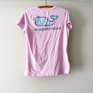Vineyard Vines Light Pink Pocket Tee with Whale Logo S